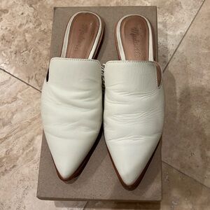 Madewell slipper mules in white leather - size Women 8.5